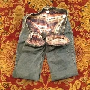 Boy's Flannel Lined Jeans, 10 Husky